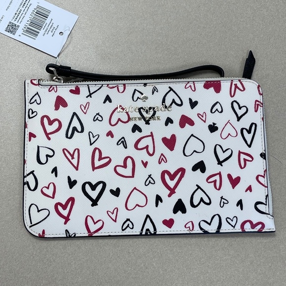 Kate Spade New York Cameron Scribble Hearts Wristlet - NWT - Picture 1 of 4